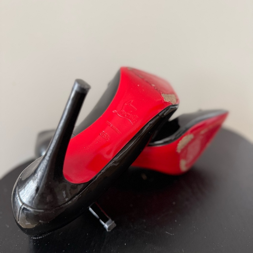 Christian Louboutin Black Patent Crystal “Sex” 100 Pumps - US 6 (36.5) - Picture 11 of 13